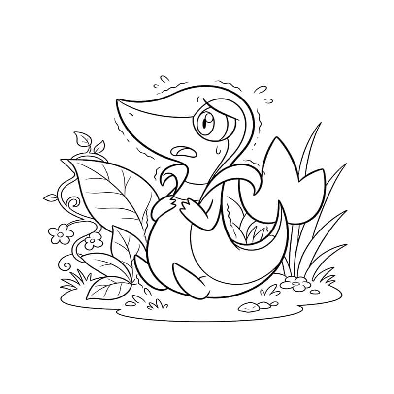 単純 ツタージャ 描く ぬりえ