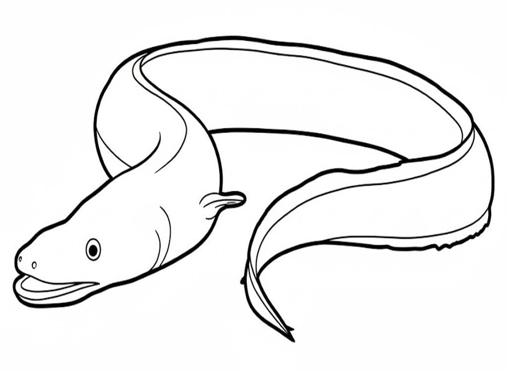 単純 うなぎ 描く ぬりえ