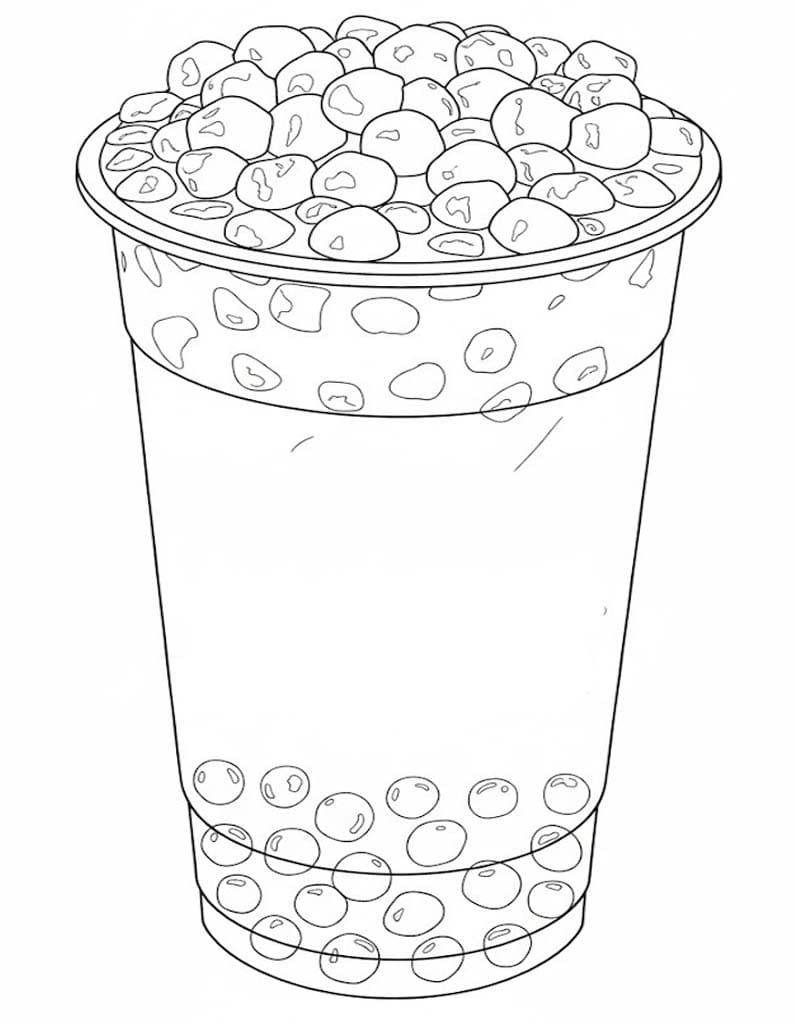 タピオカティー 無料 ぬりえ