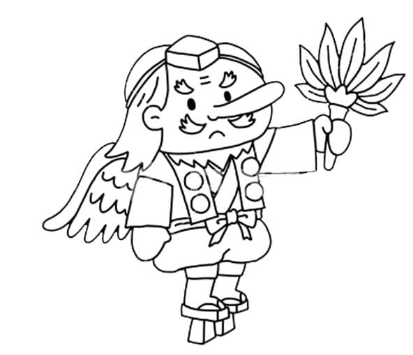 てんぐ ぬりえ ぬりえ