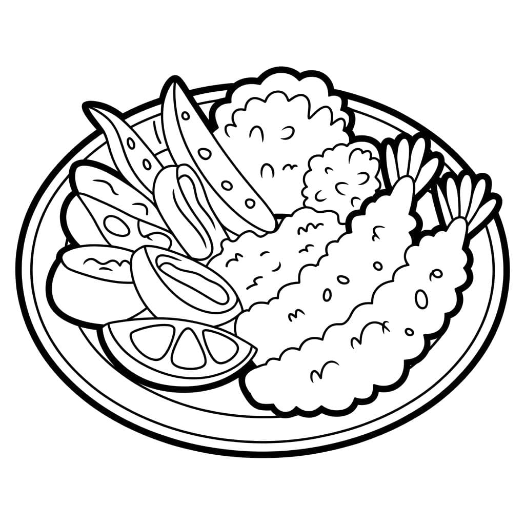 天ぷら 画像 印刷可能 ぬりえ
