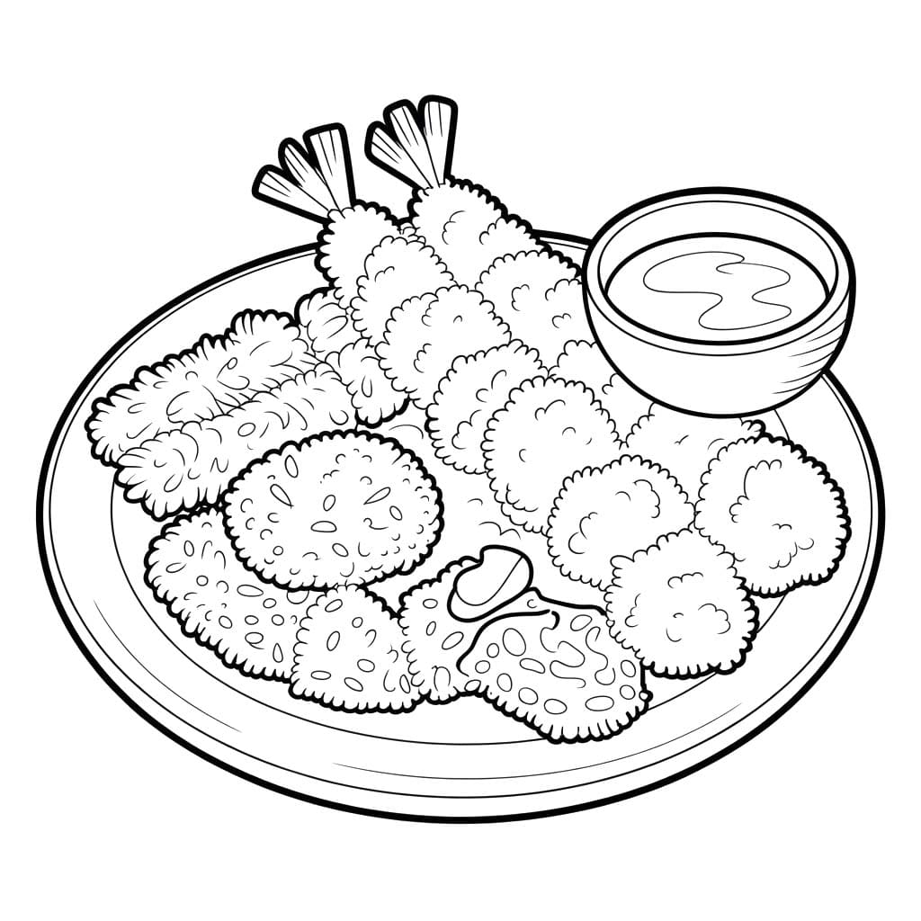 天ぷら 画像 無料 ぬりえ