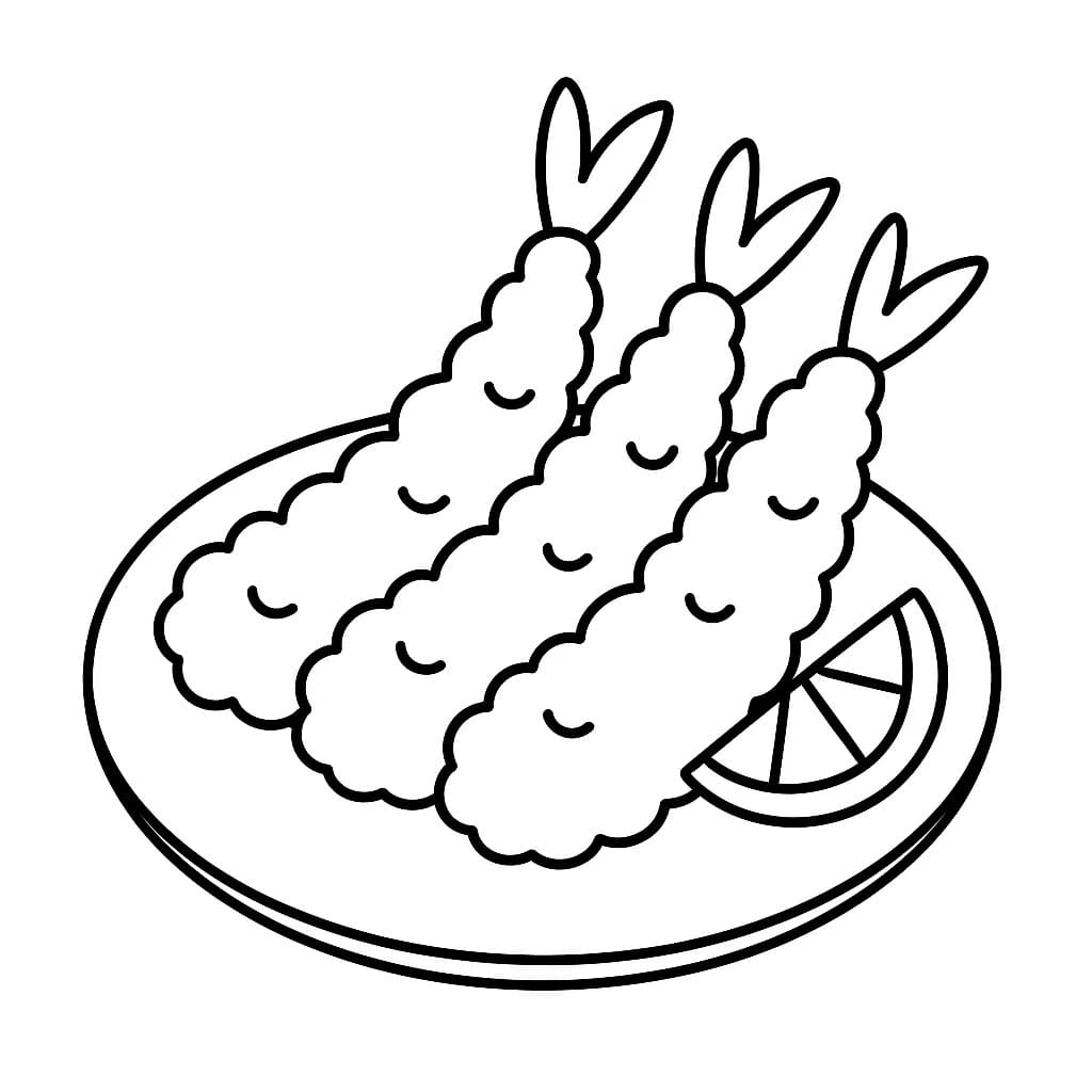 天ぷら ぬりえ ぬりえ
