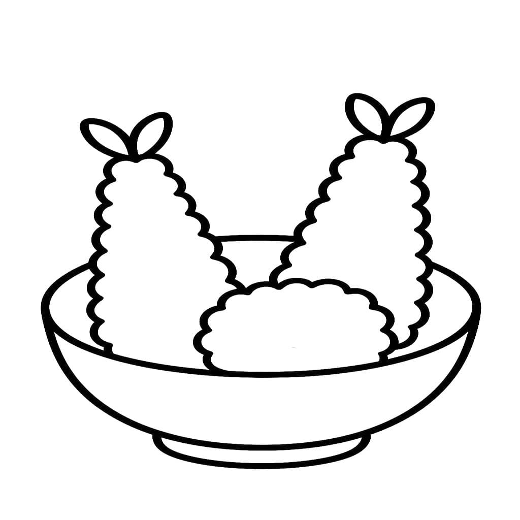 天ぷら 描く ぬりえ