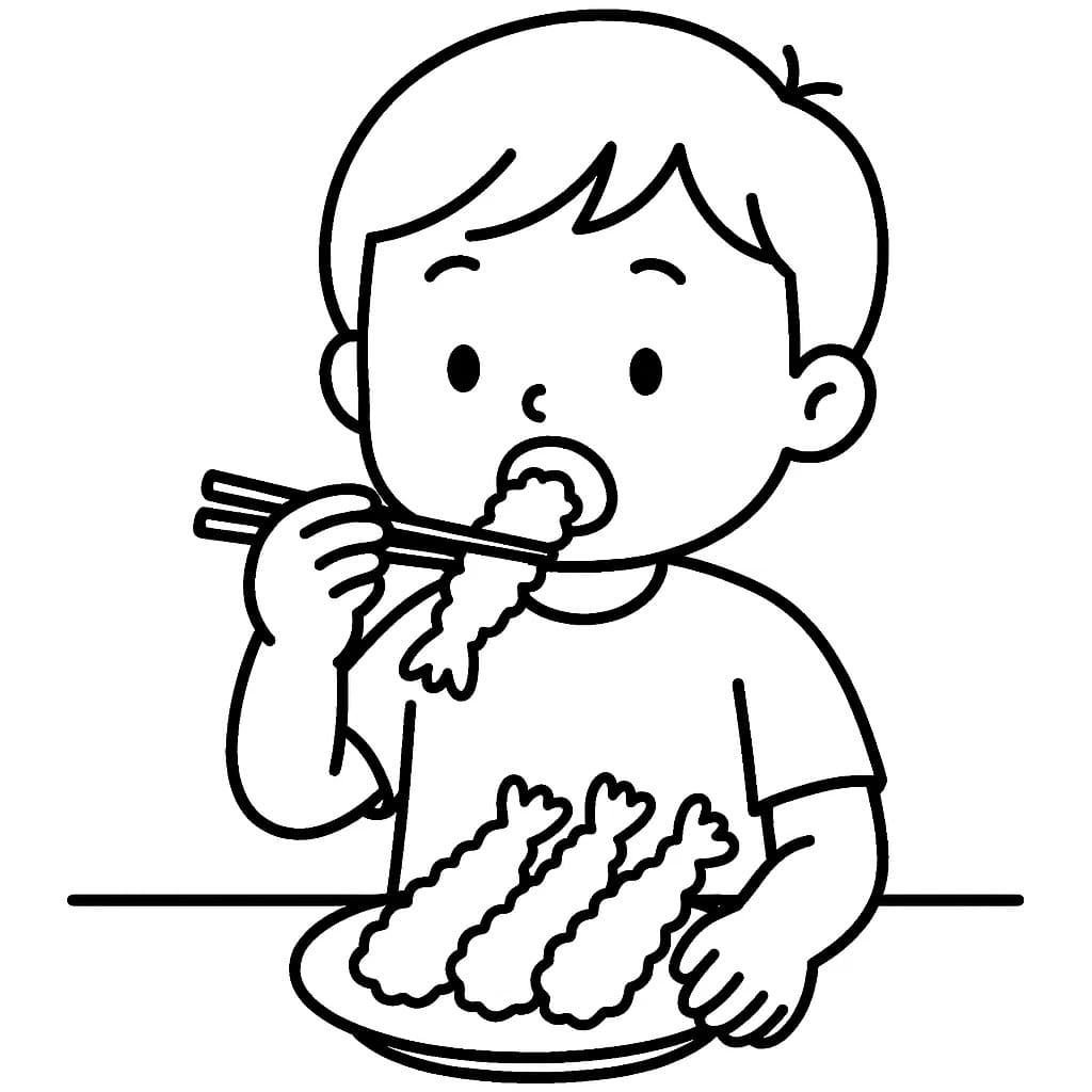 天ぷら 無料 ぬりえ