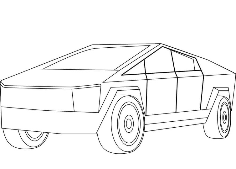 テスラ 描画 ぬりえ