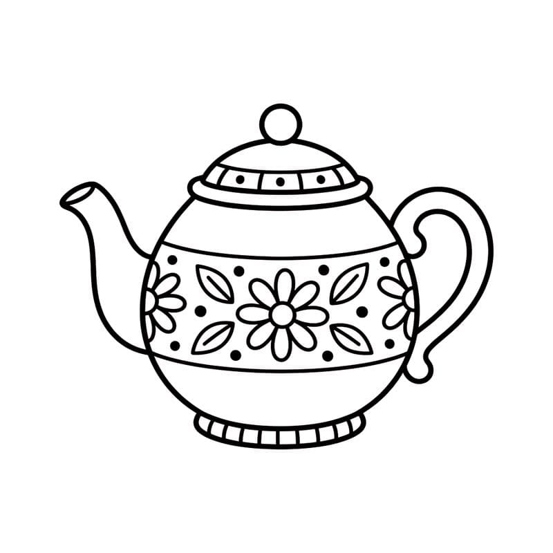 ティーポット 画像 ぬりえ