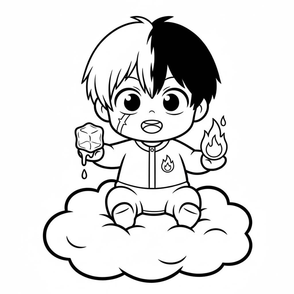 轟焦凍 描くかわいい ぬりえ