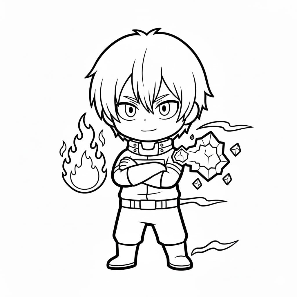轟焦凍 描く子供は無料 ぬりえ