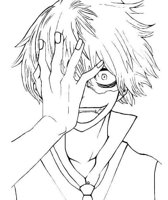 轟焦凍 描く無料 ぬりえ