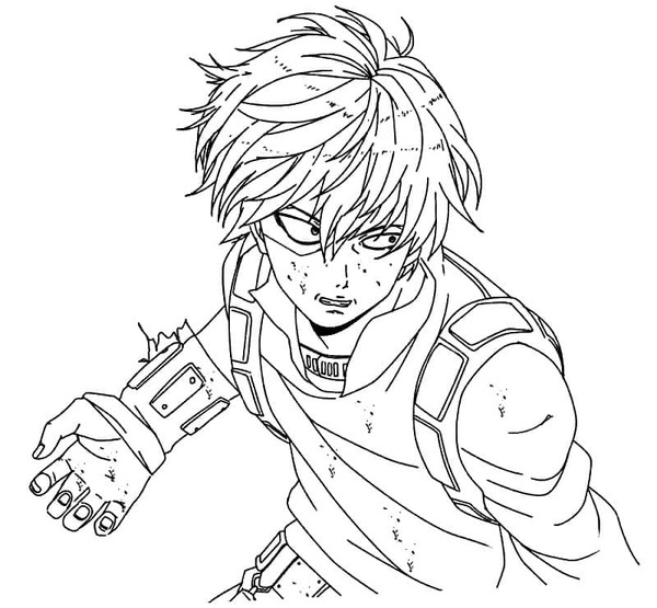 轟焦凍 基本的な 描く ぬりえ