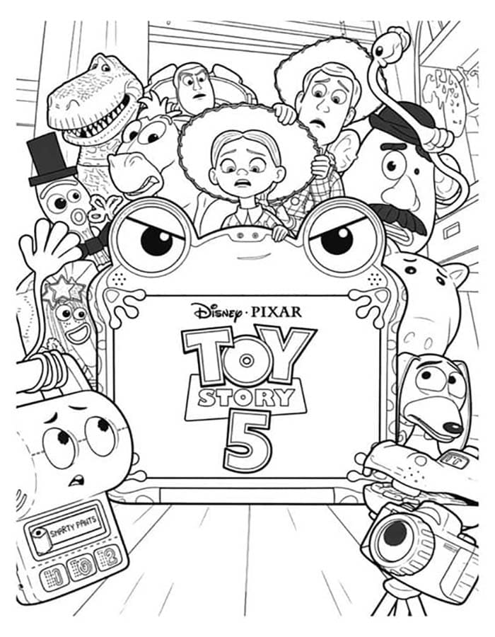 トイ・ストーリー5 無料で印刷可能 ぬりえ