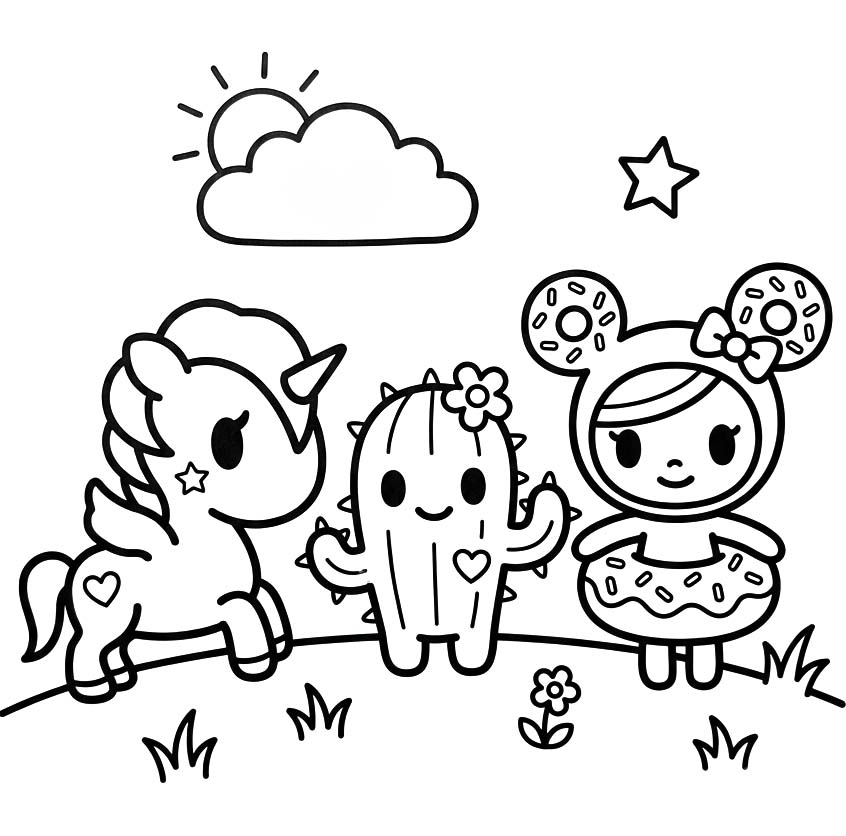 トキドキ 印刷 ぬりえ