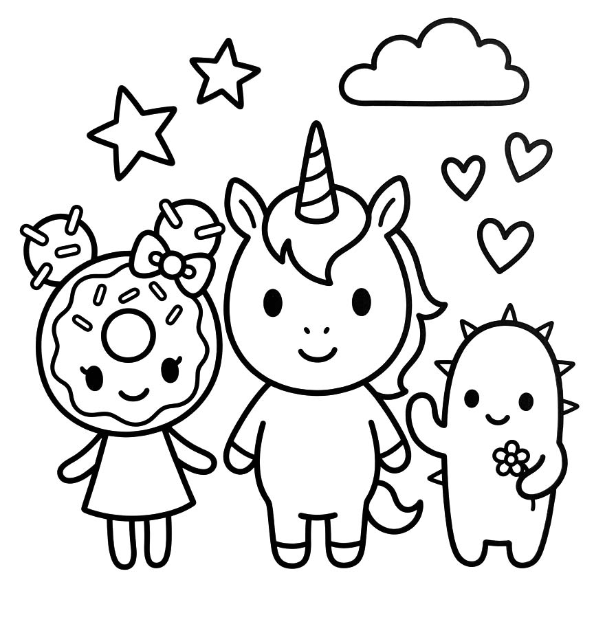 トキドキ 簡単 ぬりえ