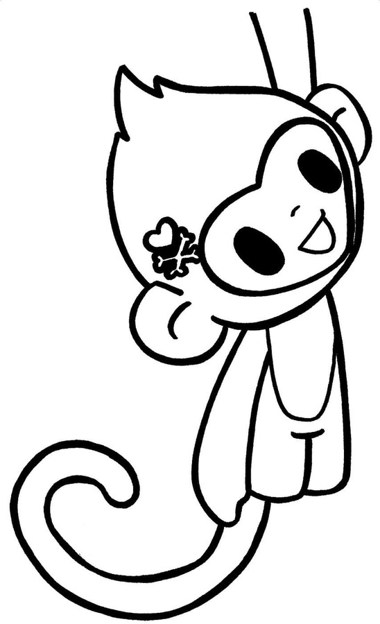 トキドキ 猿 ぬりえ