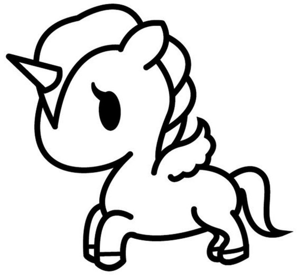 トキドキ ユニコーン ぬりえ