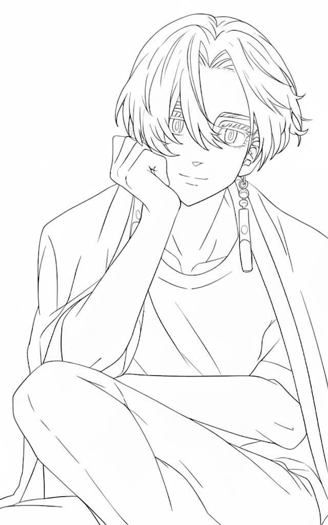 東京卍リベンジャーズ  3 ぬりえ