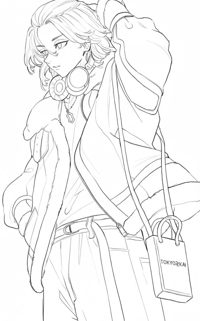 東京卍リベンジャーズ 描く ぬりえ