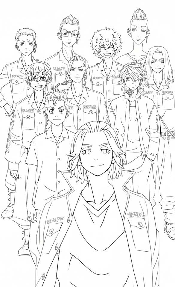 東京卍リベンジャーズ ぬりえ ぬりえ