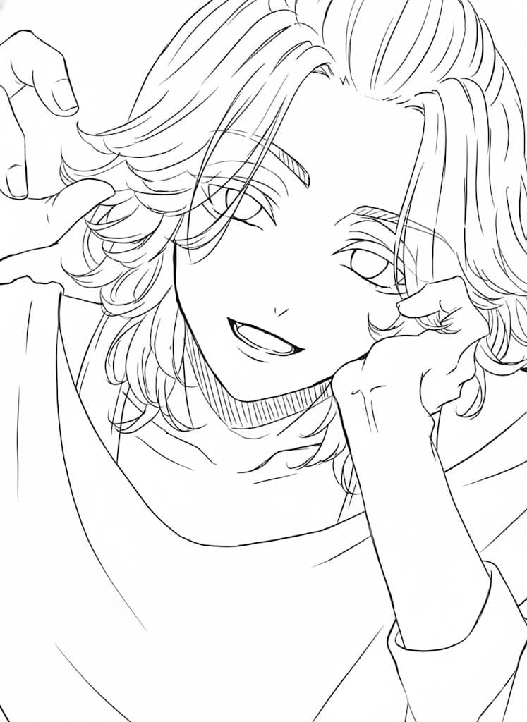 東京卍リベンジャーズ  無料で印刷可能 ぬりえ