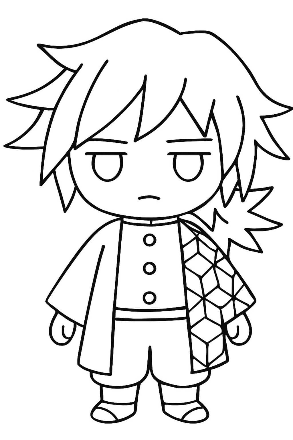 冨岡義勇 3 ぬりえ