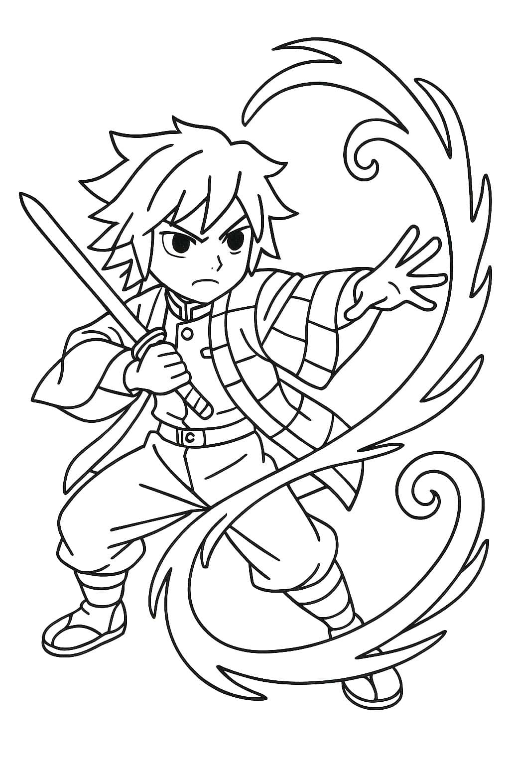 冨岡義勇 4 ぬりえ