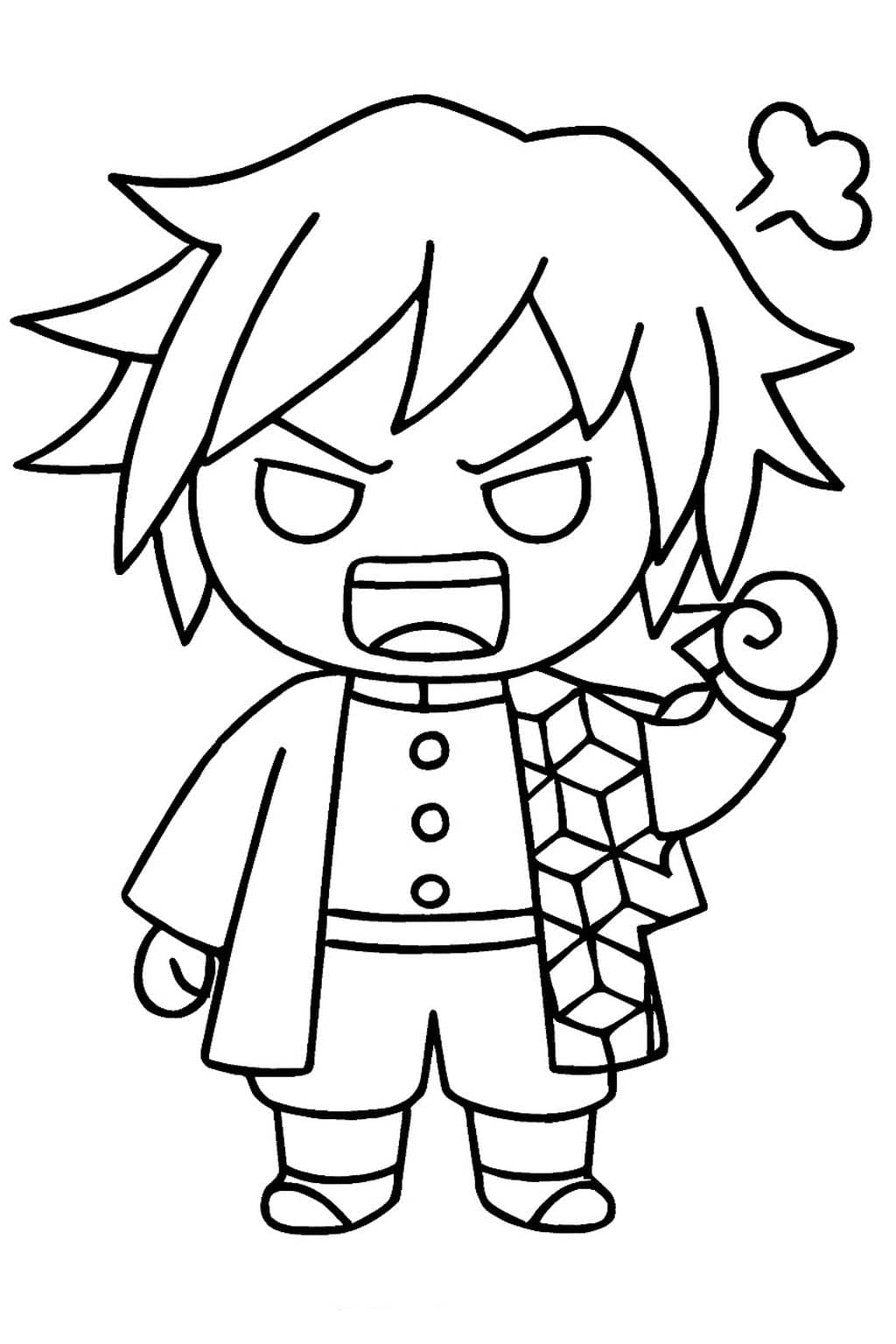 冨岡義勇 印刷可能 ぬりえ