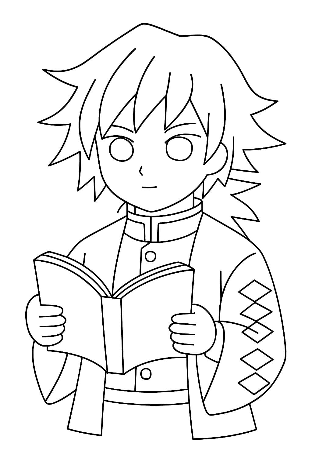 冨岡義勇 無料 ぬりえ