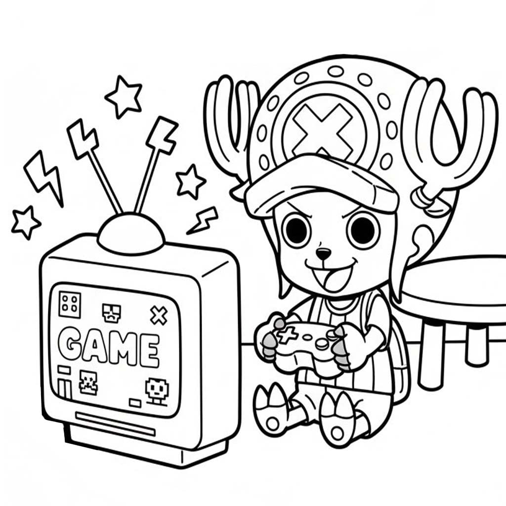 トニートニー・チョッパー 描く ぬりえ