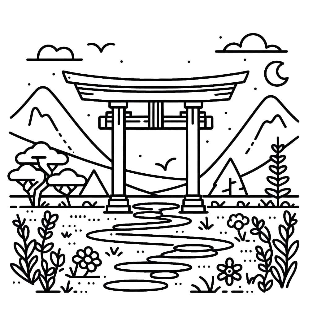 とりい 画像の基本 ぬりえ