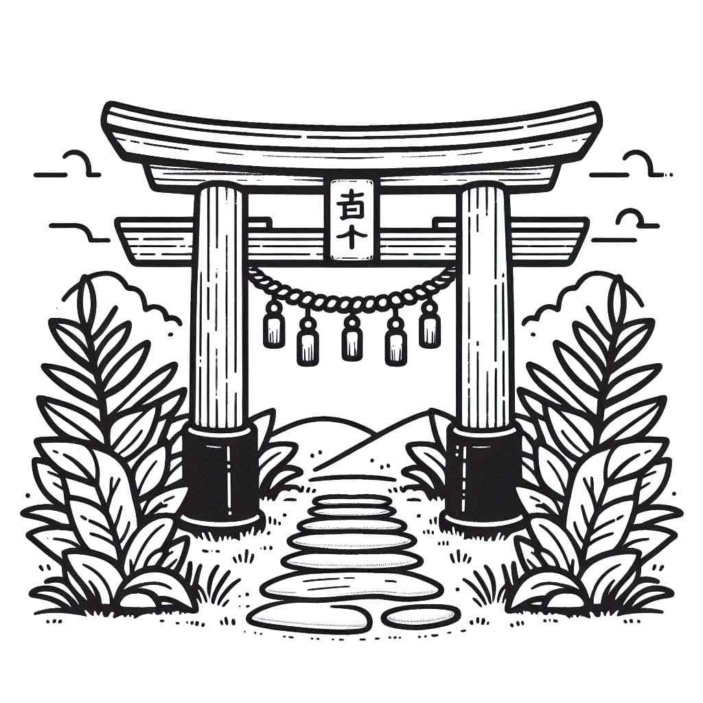 とりい 無料簡単 ぬりえ