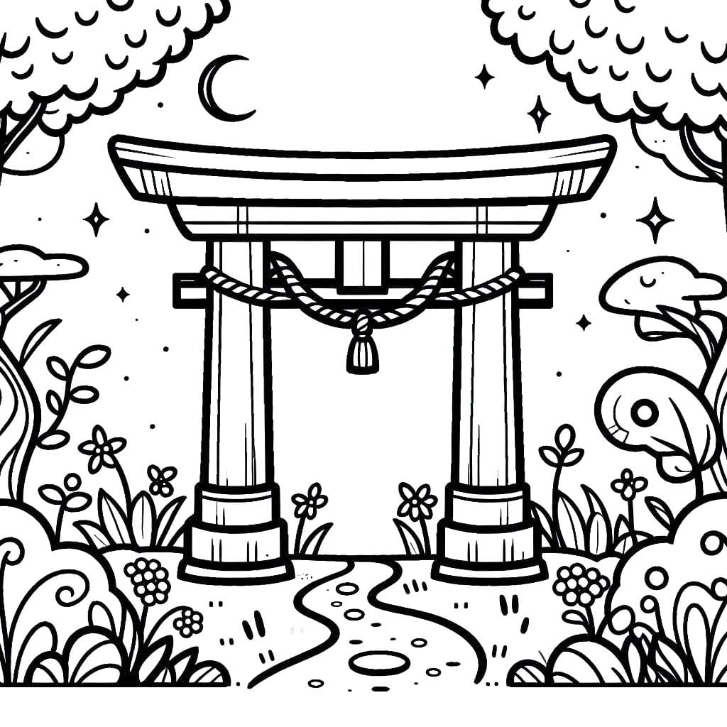 とりい 無料シンプル ぬりえ