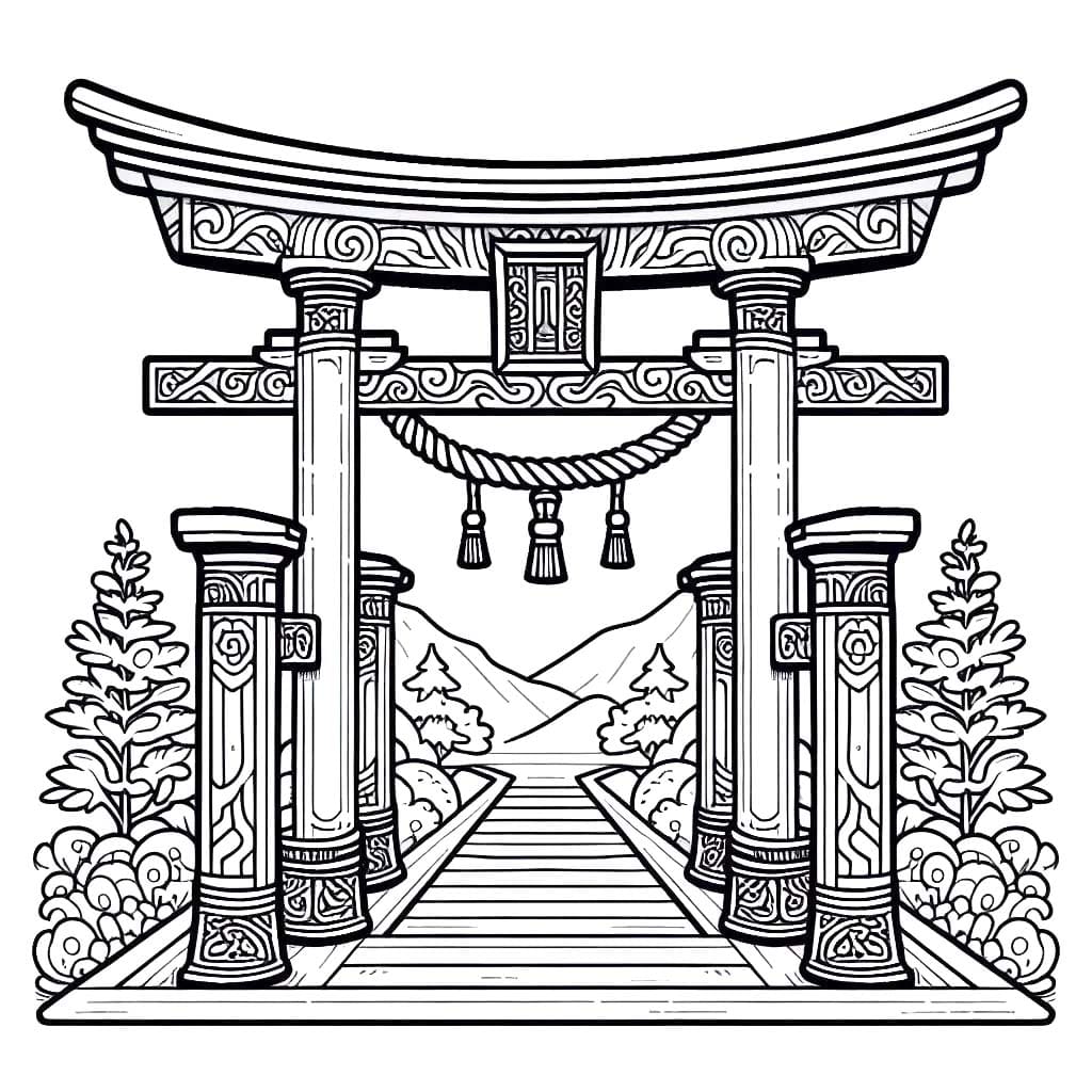 とりい シンプルに描く ぬりえ
