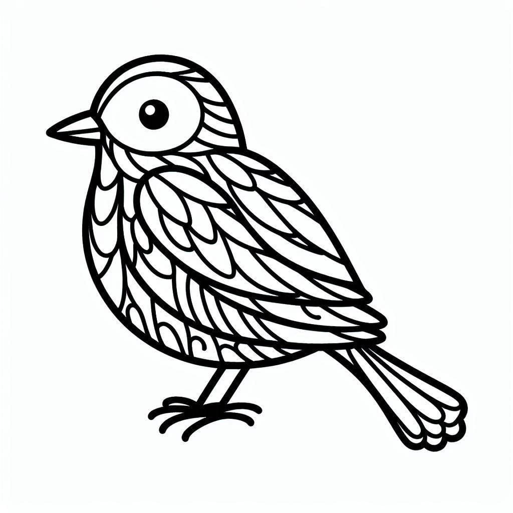 鳥 印刷可能 ぬりえ
