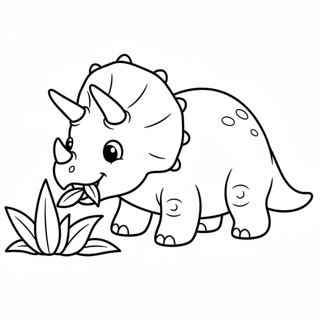 トリケラトプス 印刷 ぬりえ