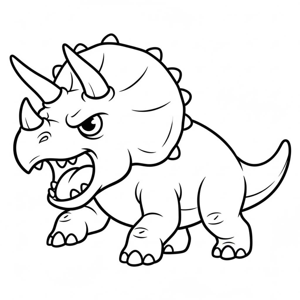 トリケラトプス 無料 ぬりえ