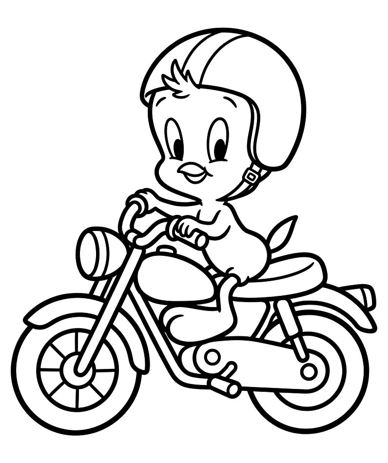 トゥイーティー 画像 ぬりえ