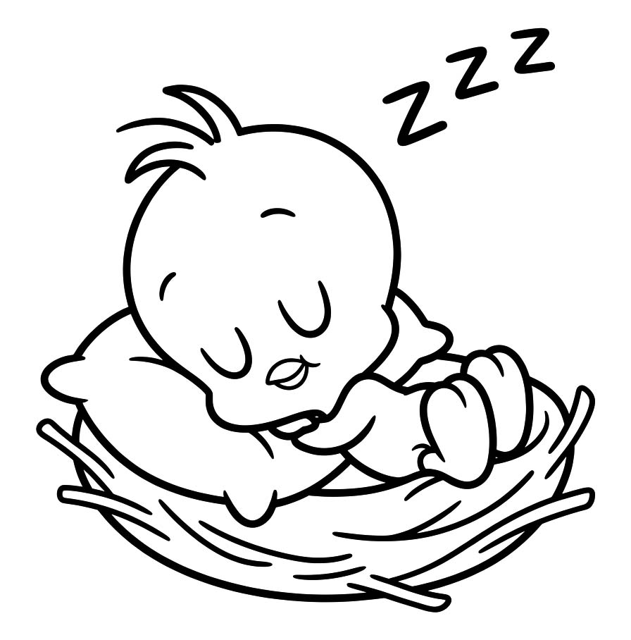 トゥイーティー 描く ぬりえ