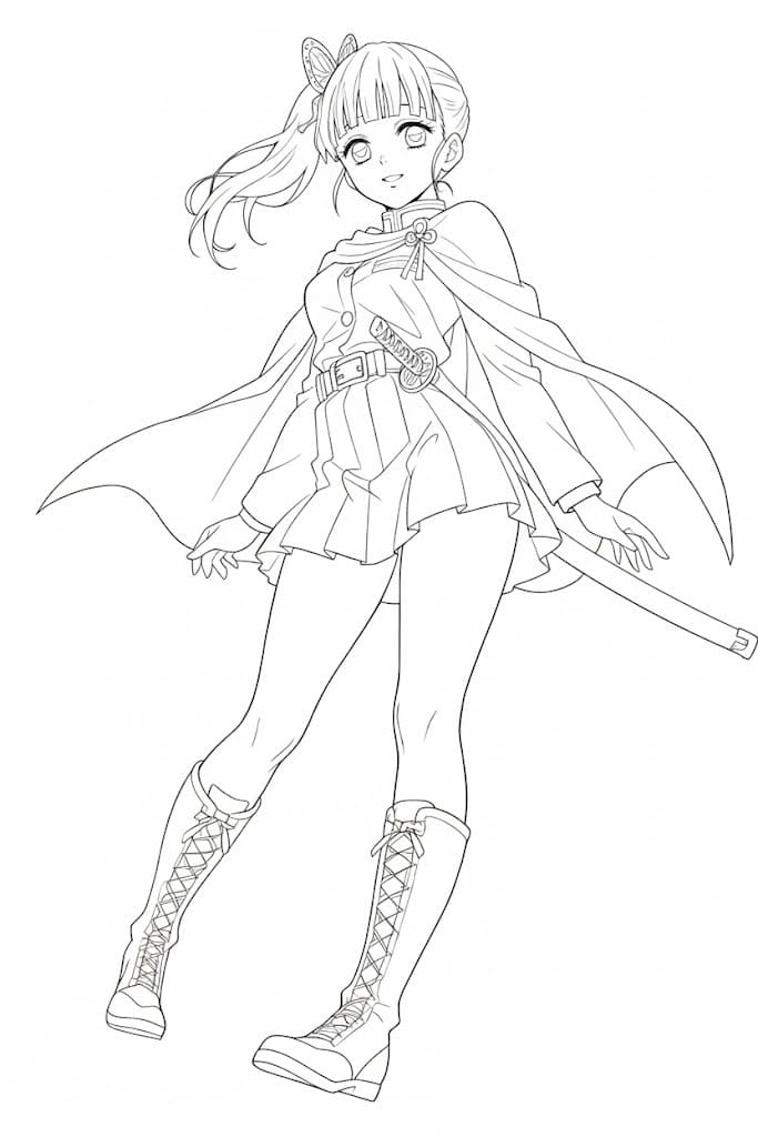 つゆりかなを 1 ぬりえ