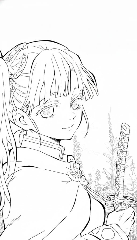 つゆりかなを 3 ぬりえ