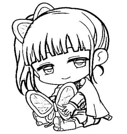 つゆりかなを 簡単 ぬりえ