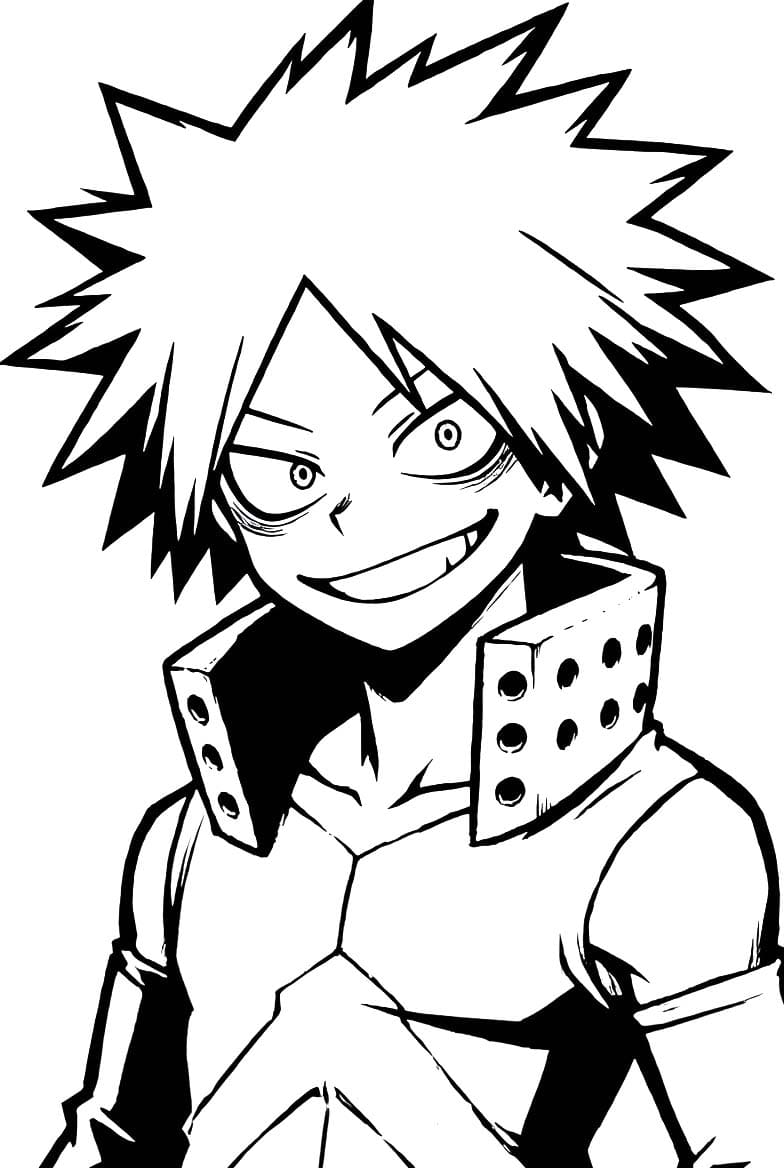 上鳴電気 笑顔 ぬりえ