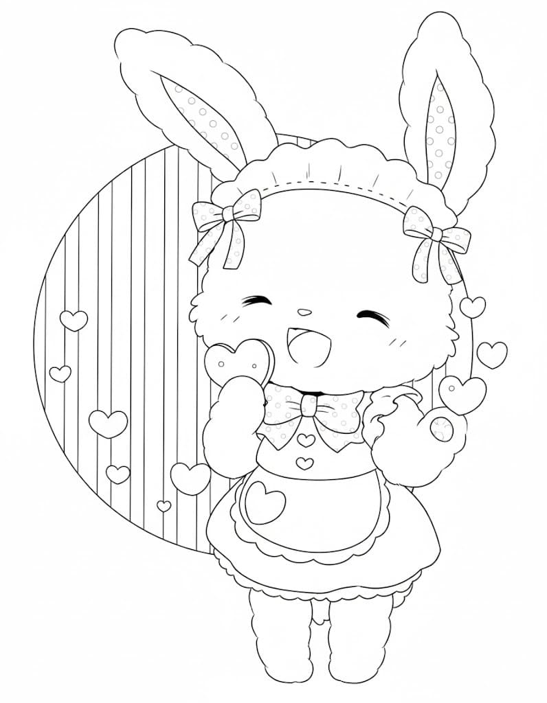 ウィッシュミーメル 笑顔 ぬりえ