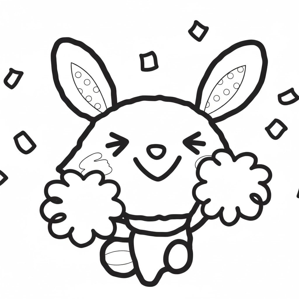 ウィッシュミーメル ハッピー ぬりえ