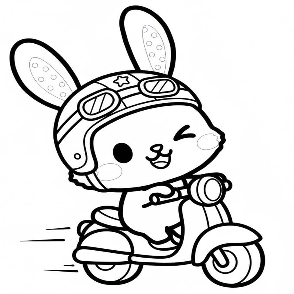 ウィッシュミーメル 自転車 ぬりえ