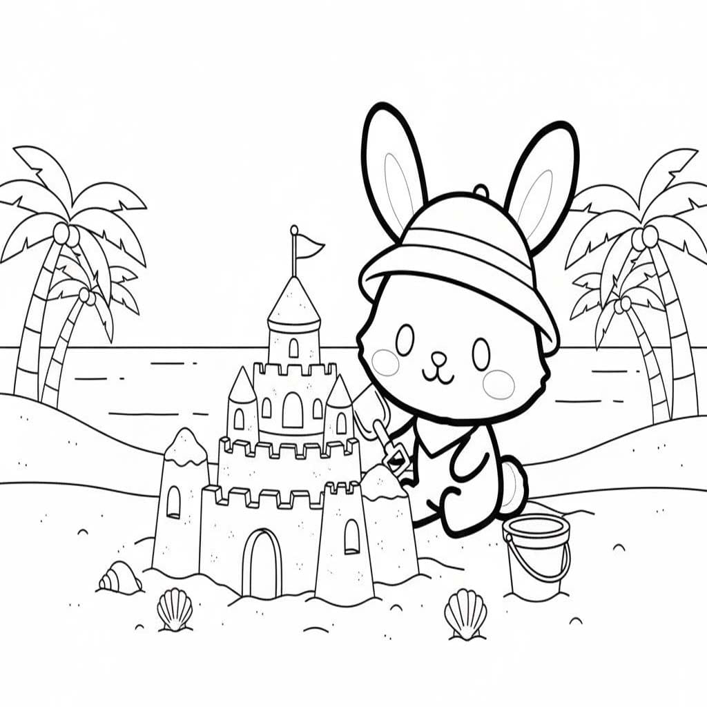 ウィッシュミーメル 城を建てる ぬりえ