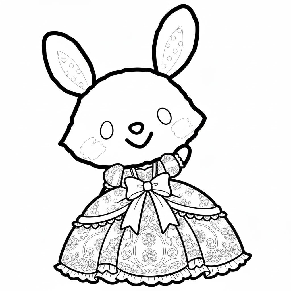 ウィッシュミーメル かわいい ぬりえ