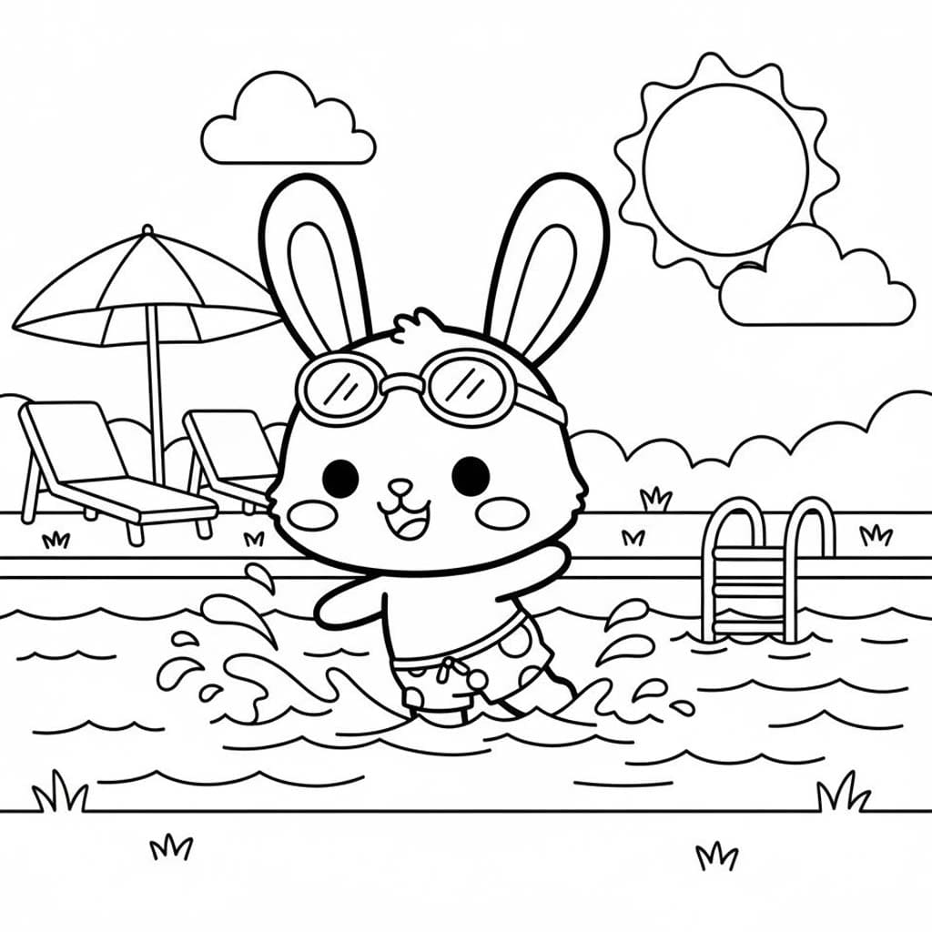 ウィッシュミーメル 泳ぐ ぬりえ