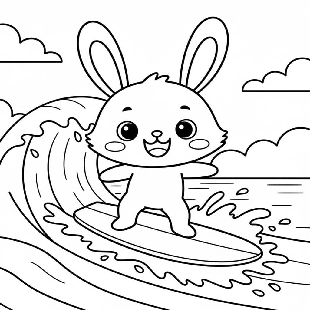 ウィッシュミーメル サーフィン ぬりえ