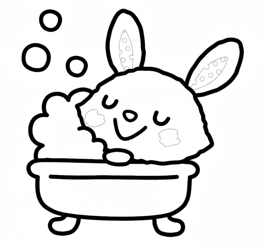 ウィッシュミーメル シャワーを浴びる ぬりえ